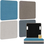 BUBOS 4 PCS Acoustic Panels,Fabric Soundproof Wall Panels,Self-adhesive Sound Absorbing Panels for Studios, Office, Home Theater (Mistral, 23.6''x23.6'')