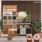 Avana Acoustic Wood Wall Panels – 94.4 X 12.6 Inch Walnut Acoustic Panels 1 PC – Wall Panels For Interior Wall Decor For Homes, Offices, Studios – Sturdy And Durable Wood Panels For Wall