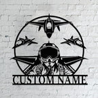 Personalized Metal Airplane Wall Art, Airplane Name Sign, Customized Pilot Name Sign, Airplane Hangar Sign Decor, Aviation Home Office Decor, Large Outdoor Decor, Pilot Gifts, Aircraft Lovers Gift