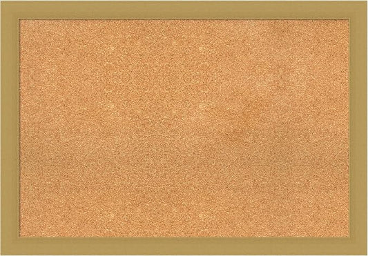 Amanti Art Natural Cork Board for Wall, 28x40 Vision Board with Gold Frame, Large Corkboard Office Decor for Home Organization, Casual Corkboard Pinboard to display items for home organization