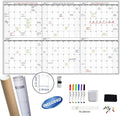 Large Dry Erase Wall Calendar - 60“ x 38" Undated Blank 6 Month Calendar - Giant Whiteboard 6 Month Poster - Premium Laminated Undated Planner for Classroom, Office, Project & Family Schedule