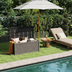 PATIOEASY Outdoor Storage Box 150GAL Waterproof Resin Deck Box,UV-Resistant Lockable Package Delivery Bin for Garden Tools,Large Patio Outside Cushions,Pool Accessories Supplies,Chest,Furniture,Black