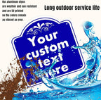 Custom Sign, Custom Indoor/Outdoor Decorative Sign，Aluminum Weatherproof Metal Sign Multiple Sizes, Customize for Office, Business, Workplace, office, Home, Delivery Signs