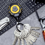 MNGARISTA Upgraded Heavy Duty Retractable Keychain with Belt Clip, 10 OZ Retraction, 31.5" Stainless Steel Cord, ID Badge Reel with Badge Strap and Key Ring