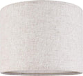 GO&SO Oatmeal Linen Lamp shades Large Drum Linen Lampshade 16" Top x 16" Bottom x 12" High (Spider) Farmhouse Lampshade for Table & Floor Lamp - Lampshades Replacement