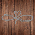 Personalized Valentines Metal Wall Sign, Custom Infinity Heart Love Couple Name Sign, Valentine's Wedding Gifts for Couples, Metal Engagement Sign, Home Decoration, Gift for Anniversary