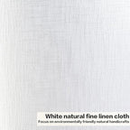 White Linen Lampshades Set of 2 Large, Drum Lamp Shade 16" Top x 16" Bottom x 12" High (Spider) Modern Lamp Shades for Table Lamps & Floor Lamp - Lampshades Replacement,Required Assembly -By GO&SO