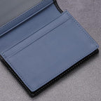 Leather Business Card Case Holder for Men & Women, Italian Calfskin