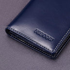 Leather Business Card Case Holder for Men & Women, Italian Calfskin