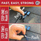 Grip Clip Roof Clips, Safe for Heat Tape, Electric Cable & Roof Heat Cable Installation, Prevents Roof Damage, Easy Nail-Free Outdoor Cable Clips, Your Ultimate Cable Clip (.325-5 Pack)