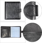 Wisdompro Business Card Book Organizer, Premium PU Leather Wallet Name Credit ID Card Holder Case with Magnetic Shut for 64 Business Cards (Build in 64 Card Slot & 14 Small Cells for Memory Cards)