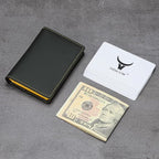 Leather Business Card Case Holder for Men & Women, Italian Calfskin