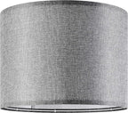 Set of 2 Large Drum Lamp Shades Modern Lamp Shade 16" Top x 16" Bottom x 12" High (Spider) Gray Lampshade for Floor Lamps Table Lamps - Lampshades Replacement By GO&SO
