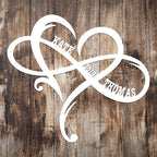 Personalized Valentines Metal Wall Sign, Custom Infinity Heart Love Couple Name Sign, Valentine's Wedding Gifts for Couples, Metal Engagement Sign, Home Decoration, Gift for Anniversary