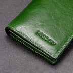 Leather Business Card Case Holder for Men & Women, Italian Calfskin