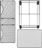 Safco Onyx Rolling Cart Desktop Tub File, Fits Letter-Size Hanging Folders, Collapsible Desk Organizer, Durable Steel Mesh Construction, Black