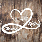 Personalized Valentines Metal Wall Sign, Custom Infinity Heart Love Couple Name Sign, Valentine's Wedding Gifts for Couples, Metal Engagement Sign, Home Decoration, Gift for Anniversary