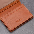 Leather Business Card Case Holder for Men & Women, Italian Calfskin