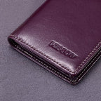 Leather Business Card Case Holder for Men & Women, Italian Calfskin
