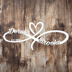 Personalized Valentines Metal Wall Sign, Custom Infinity Heart Love Couple Name Sign, Valentine's Wedding Gifts for Couples, Metal Engagement Sign, Home Decoration, Gift for Anniversary