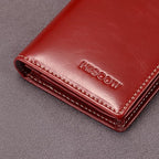 Leather Business Card Case Holder for Men & Women, Italian Calfskin