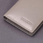 Leather Business Card Case Holder for Men & Women, Italian Calfskin