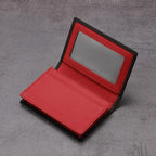 Leather Business Card Case Holder for Men & Women, Italian Calfskin